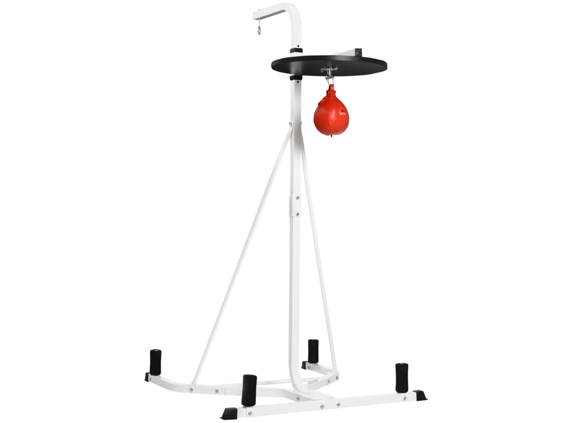 Soporte de boxeo 2 en 1 con saco de velocidad 156x115x224 Blanco