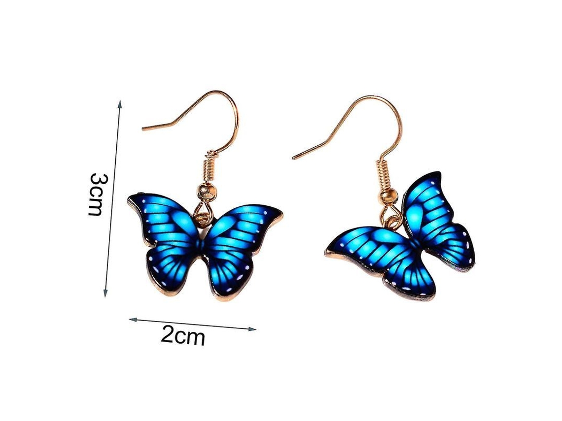 2026-aretes Colgantes Antiallérgicos Estilo Francés Retro Con Mariposa Colorida, Eleganes Y Versátiles Para Ocasiones Formales Y Diarias