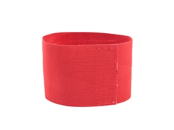 Brazalete Ajustable De Capitán De Fútbol Para Equipos Deportivos Al Aire Libre En Nailon Rojo.