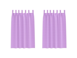 Maison Exclusive - Cortinas Opacas Con Anillas 2 Pcs Morado 175 X 140 Cm Poliéster