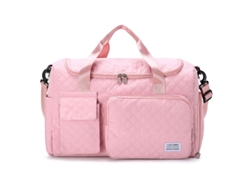 Bolsa de gimnasio para mujer, bolsa de viaje con compartimento para zapatos. Rosa Hexinyigjly