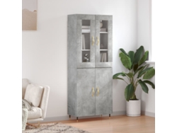 Aparador Alto Madera Contrachapada Gris Hormigón 69,5x34x180 Cm