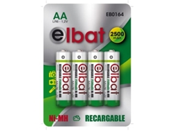 Pack de 4 Pilas Recargables Lr6 Aa 2500Mah ELBAT