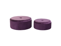 Set 2 Reposapies Poliester Mdf Terciopelo 70x70x28cm