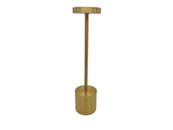 Lámpara de mesa LED de metal dorado, táctil, recargable, 3 tonos de luz regulables, 2000 mAh, Jandei