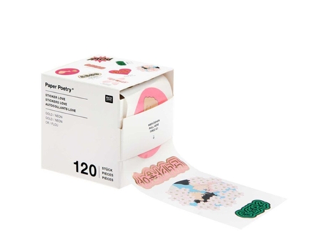 120 pegatinas - amor y manga