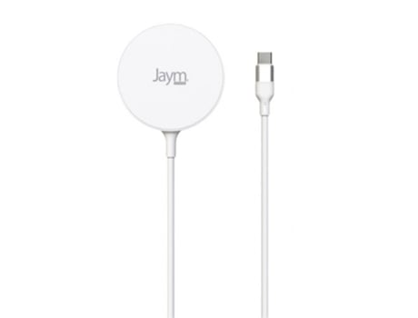 Cargador Inducción Magsafe Protector Contra JAYM Blanco