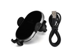 Carregador Sem Fio Para Carro Com Auto Detecção 5w 7.5w 10w Retroiluminado Compatível Com Qi Padrão