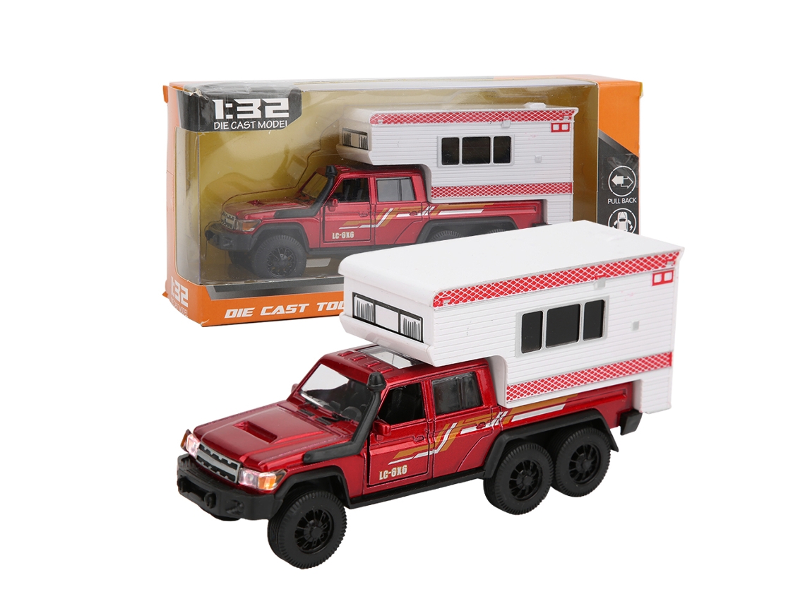 Carro De Recuo Com Luz E Som 1:32 Alta Simulação Brinquedo Infantil Vermelho