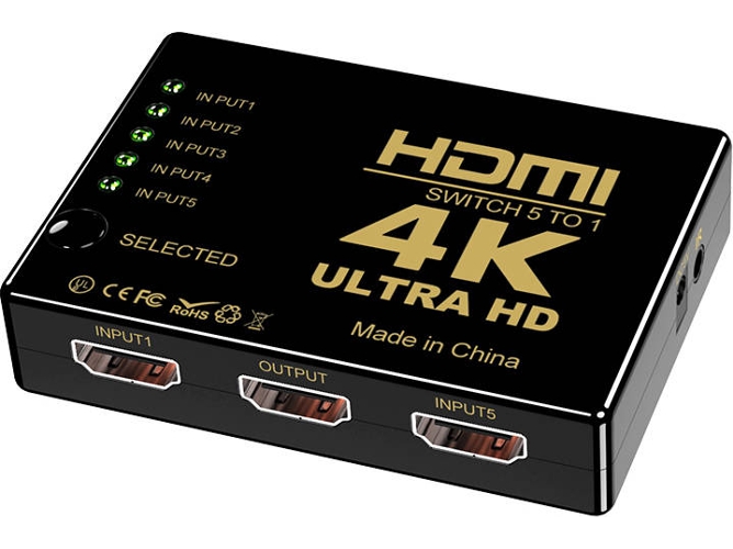 Conversor HOWEI HDMI Switch 5 in 1 4K 2K HD (Negro)