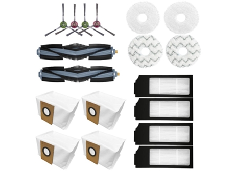18pcs panos de esfregão com filtro hepa para ecovacs deebot x1 turbo/omni robô
