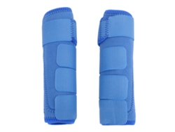 2026-1 Par Botas Deportivas Para Caballos Azules Con Cierre De Velcro Protectoras Respirantes Talla M
