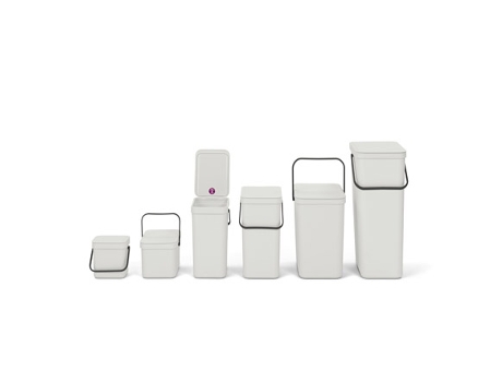 Cubo Reciclaje Sort & Go' Gris Claro BRABANTIA