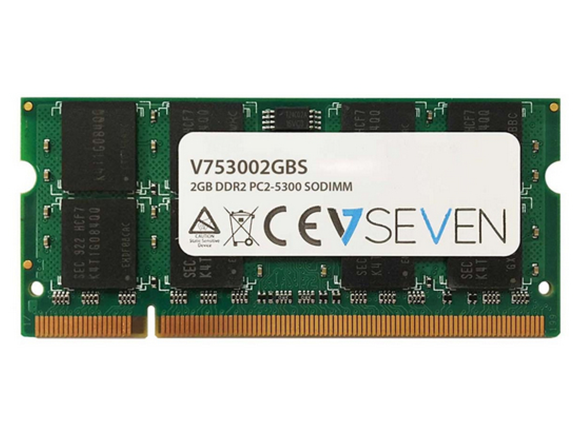 Memoria RAM DDR2 V7 V753002GBS (1 x 2 GB - 667 MHz - CL 5 - Verde)