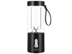 (negro) Mini Exprimidor Eléctrico Portátil, Multifuncional, De Acero Inoxidable.