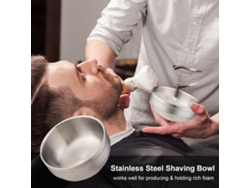 Vlrla-para Homens Aço Inoxidável Shaving Cup Cômoda