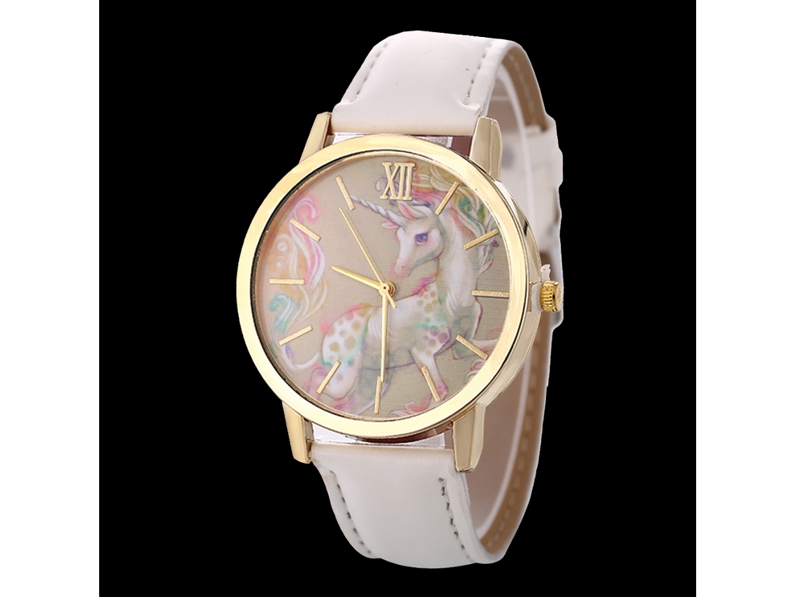 Reloj De Pulsera Unisex Zhoulianfa Fashion Business Con Correa De Cuero Blanco.