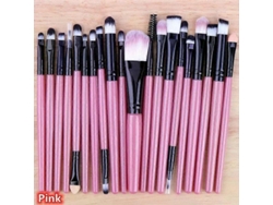 Juego de 20 brochas de maquillaje profesionales con mango de plástico para base, sombras de ojos y maquillaje. Rosewell