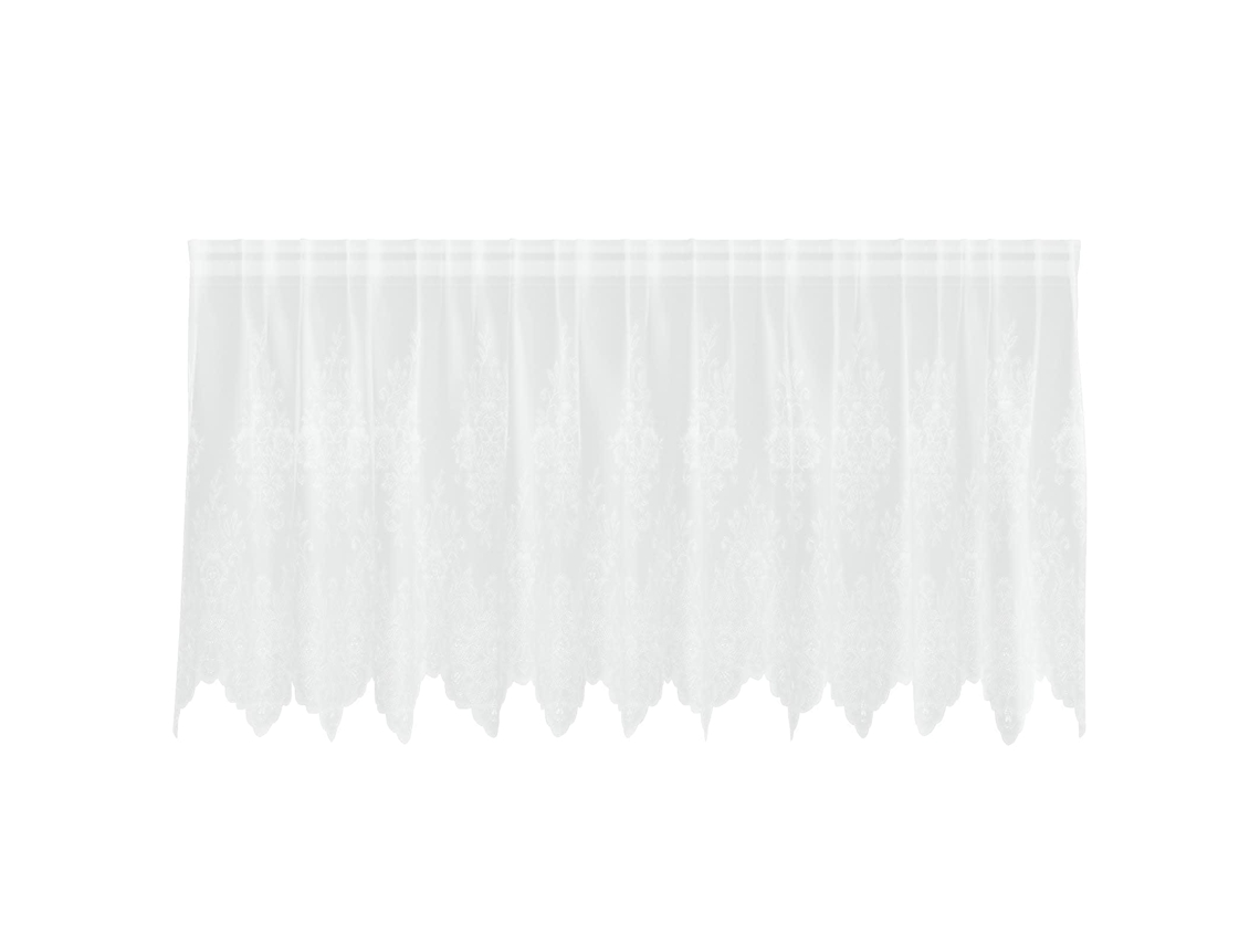 Cortina De Encaje Con Cortinas Floral 120 X 300 Cm Poliéster