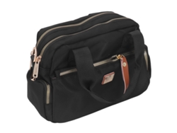 Bolso De Hombro De Nailon Con Bonito Diseño, Gran Capacidad, Ideal Para La Playa, Fiestas Y Viajes, Color Negro, 27x11x18cm.