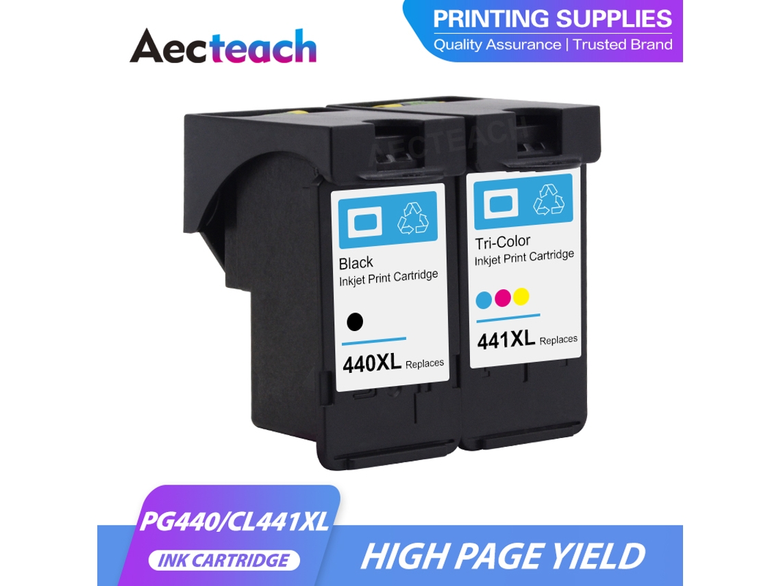 2bk1c-aecteach Pg 440 Cl 441 Cartucho de tinta compatible para Canon Pg440 Pg440xl Cl441 440xl 441xl para impresora 4280 Mx438 518 378 Mx438