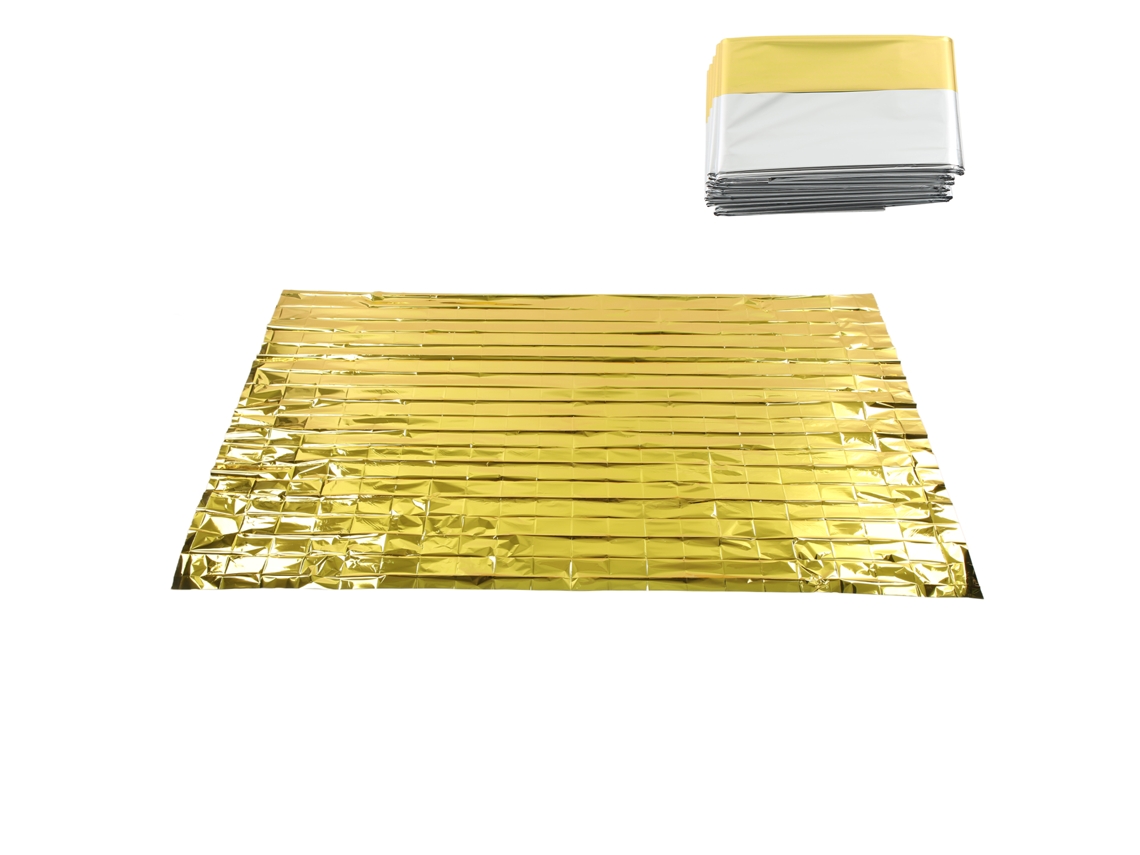 3pcs Mantas De Emergencia Dorado Plata Reflectivas Térmicas Impermeables Bolsas De Dormir De Emergencia 130x210cm