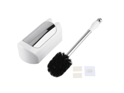 Cepillo Para Inodoro Con Soporte De Acero Inoxidable, Juego De Herramientas De Limpieza Para Baño, Hotel, Blanco