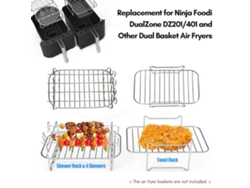 Juego De 6 Accesorios Para Freidora De Aire Ninja Foodi Dz201/401: Moldes Para Pizza, Pinzas Para Pasteles