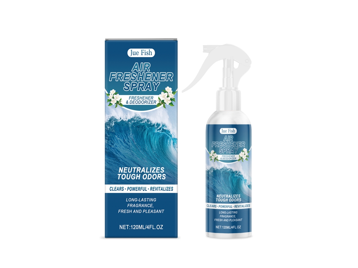 Ambientador en spray para interiores, ideal para espacios cerrados.