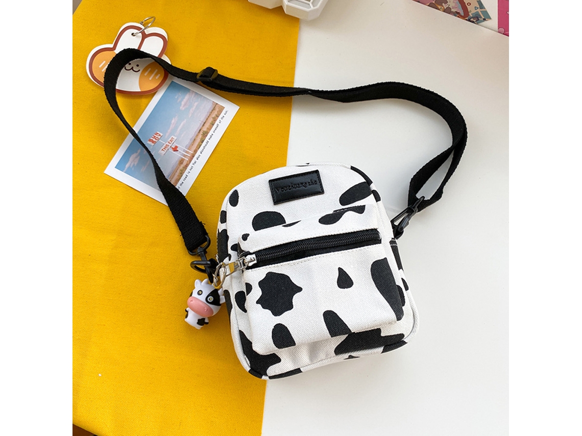 NEVEANCE Bolsa de Lona con Estampado de Vaca Pintada Bolso Duradero al Hombro para Viaje y Uso Diario