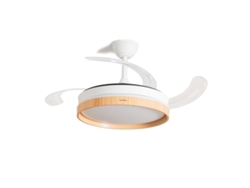 Ventilador De Techo Con Luz Led Y 4 Aspas Retráctiles Woteez Innovagoods Madera 72 W Ø49-104 Cm