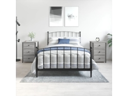Mesitas de Noche 2 Pzs Derivados de Madera Gris Sonoma