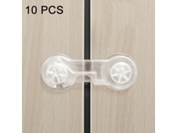 Cerradura de seguridad transparente con liberación para niños para cajones, puertas de armarios y refrigeradores.