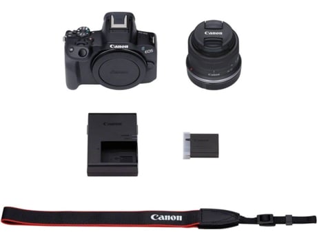 Kit Cámara Fotográfica CANON EOS R50 + RF-S 18-45MM NEGRO (Encaje: Canon RF - Apertura: F4.5-6.3)