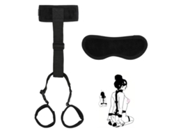 Conjunto Ojo Tapón Manillas Cuello Espalda Correa Ajustable Juguetes Sexo Disfraz Cosplay