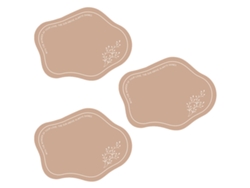 Juego de 3 Sousplats, fáciles de limpiar, en colores lisos NEVEANCE
