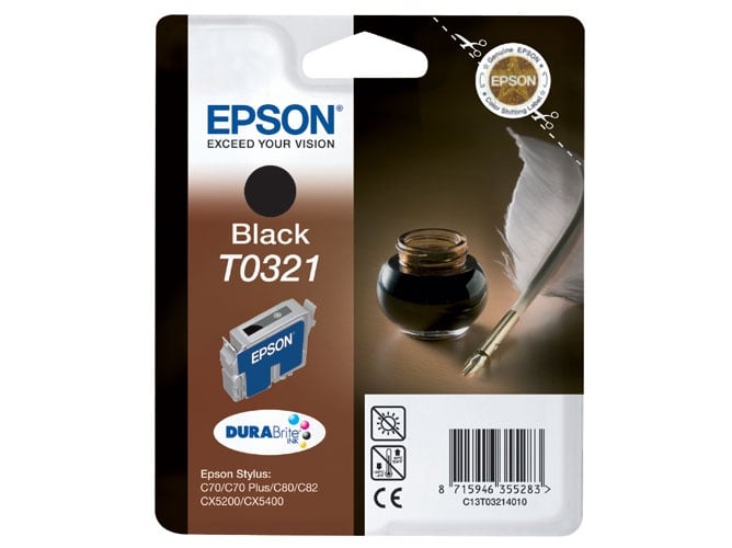 Cartucho de Tinta Original EPSON C13T03214010 T0321 Negro -