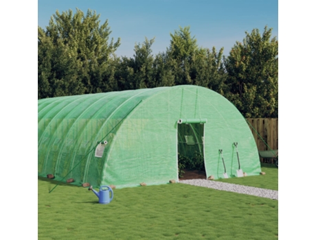 Invernadero VIDAXL con Estructura de Acero Verde 108 m² 18x6x2.85 m