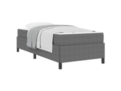 Maison Exclusive - Estructura De Cama Con Colchón Gris Claro 100 X 200 Cm Tela
