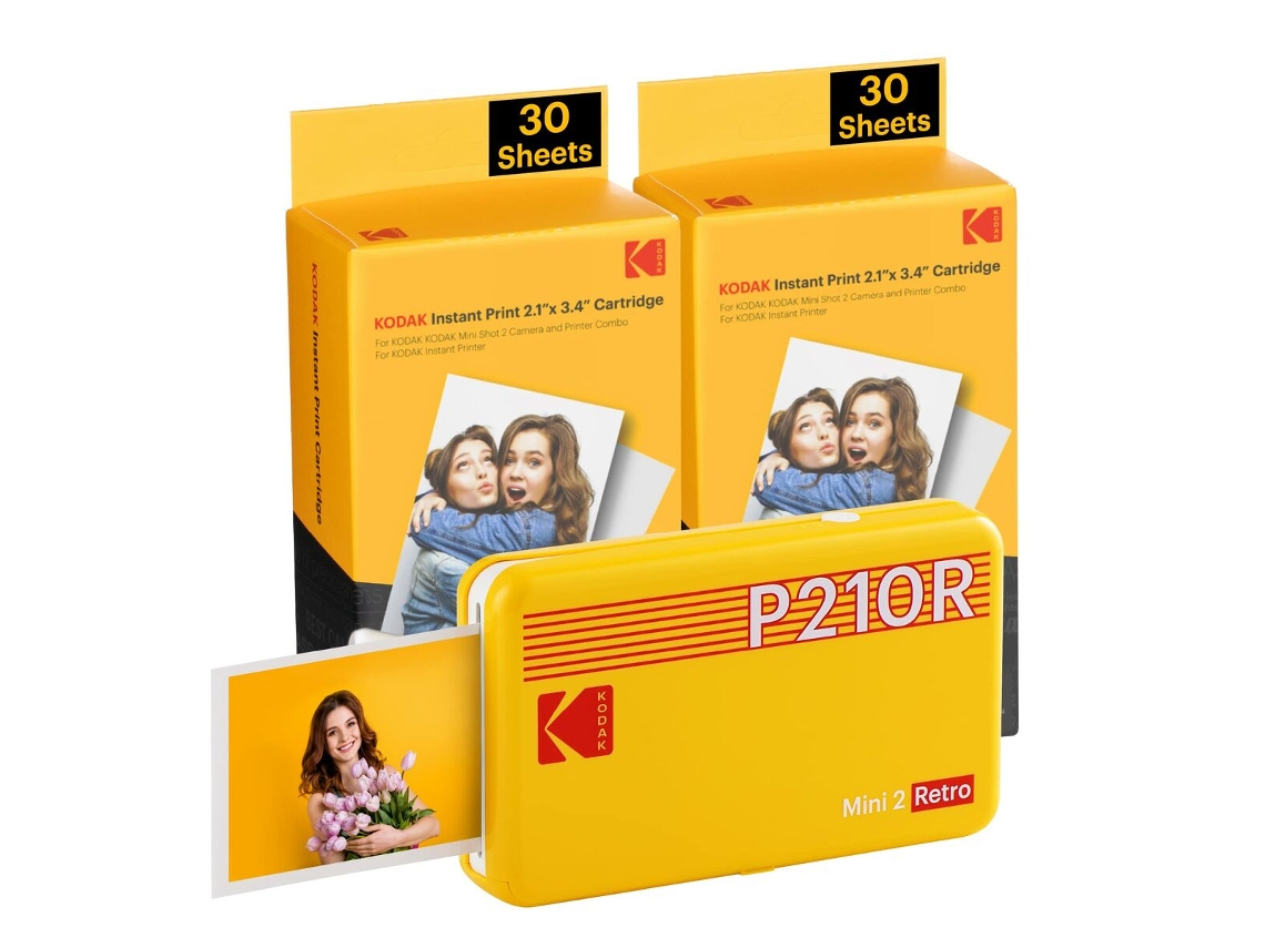 Impresora Instantánea KODAK Mini 2 Retro P210Ryk60 Amarillo