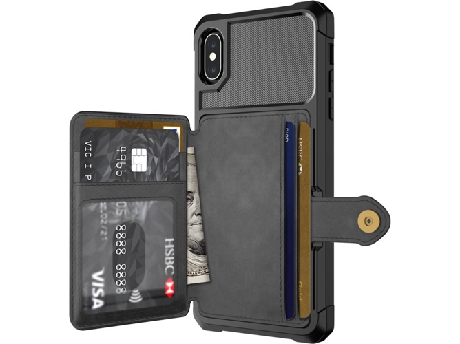 Funda iPhone XS Max WISETONY Kaiqimi-680 Negro