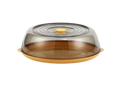 Tapa Transparente De Pet Con Aislamiento Térmico, A Prueba De Polvo, Amarilla, Para Almacenar Alimentos.