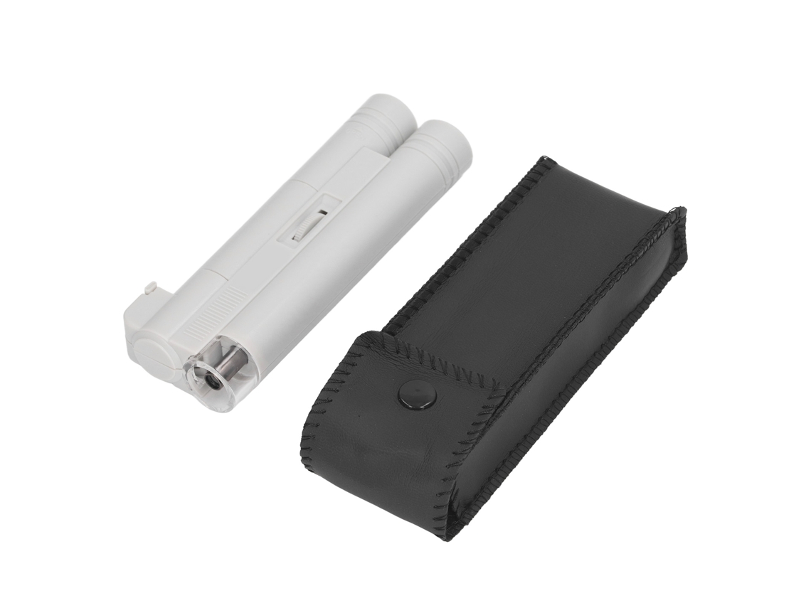 Microscopio De Bolsillo Con Aumento Led De 150x, Lupa Ajustable Y Escala Portátil De Mano.