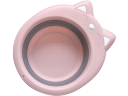 Bacia Dobrável Rosa Para Bebês, Bacia Portátil Feita De Pp Resistente.