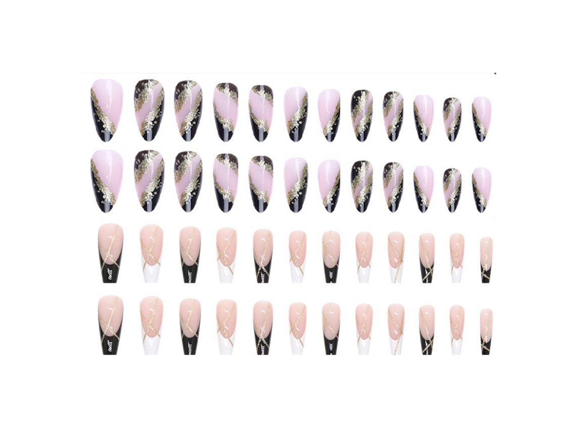 Dos juegos de adornos para uñas largas y pegatinas para uñas como herramientas de manicura. NEVEANCE