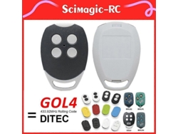 Mando A Distancia Para Puerta De Garaje Ditec Entrematic Zen 2/4 Gol4 Compatible Con Zen2w Zen4w Bixlg4 433.92mhz