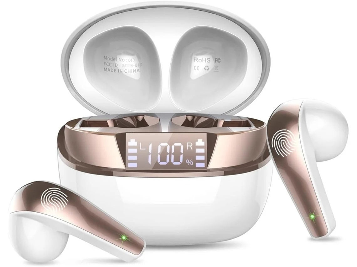 Auriculares Intra Sem Fios Yizhood Bluetooth Blanco
