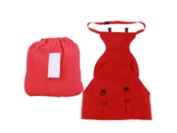 Silla Alta Portátil Easy Seat Para Bebés Con Cinturón De Seguridad Rojo.