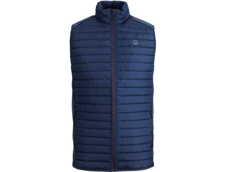 Chaleco JACK & JONES Poliéster Hombre (XS - Azul)
