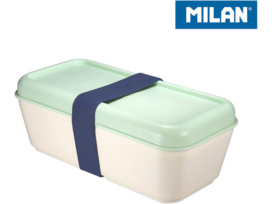 Contenedor Rectangular MILAN 0,75L  Tapa Verde
